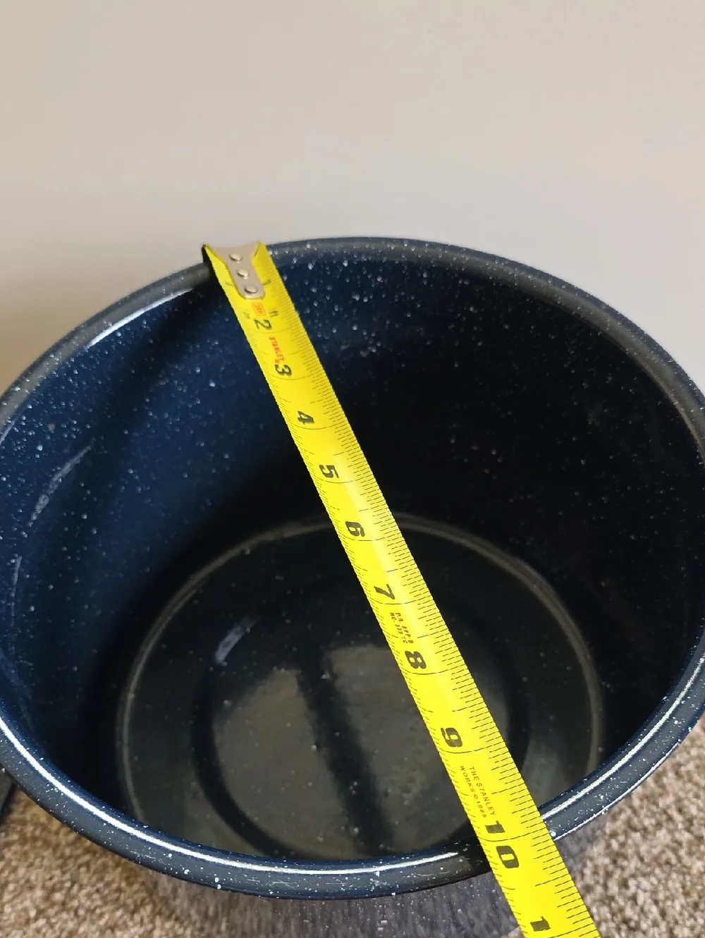 Stock Pot - Speckled Blue Enamel Stock Pot with Lid
